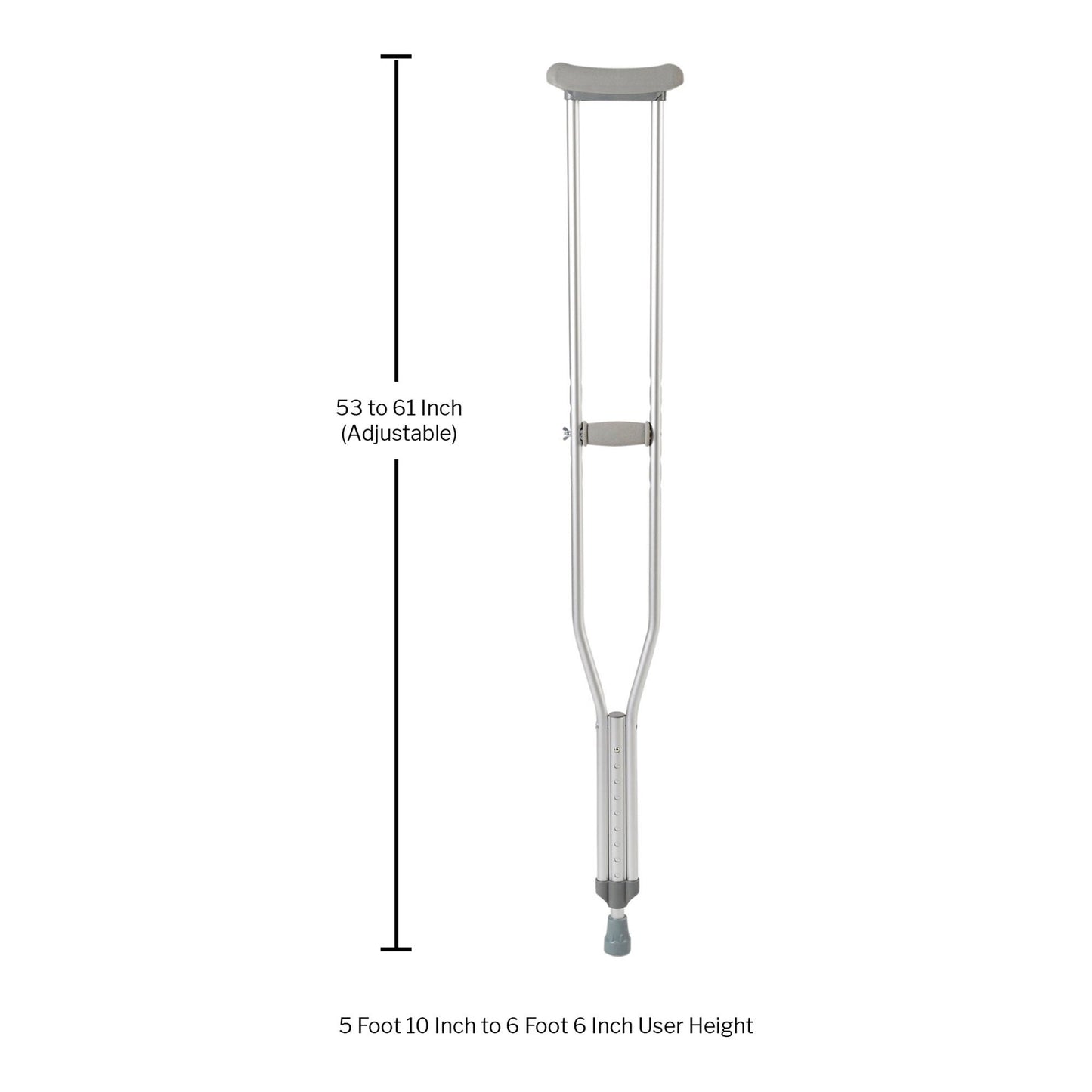 CRUTCH, ALUM PSH-BTN ADJ TALL ADLT 350LB (8PR/CS)