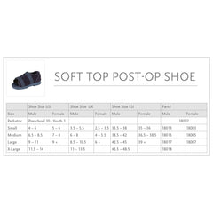 SHOE, POST OP SOFT TOP WOMENS MED