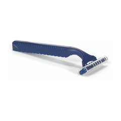 RAZOR, TWIN BLADE W/NAVY HNDL (100/BX 10BX/CS)