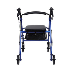 WALKER, ROLLATOR LTWT FOLDING ALUM W/6" WHLS BLU 300LB