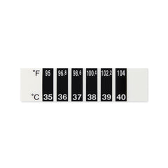 THERMOMETER, STRIP ADH SINGLE-USE (100/BX 24BX/CS)