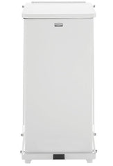 CAN, TRASH RUBBERMAID STEP-ON DEFENDER WHT 24GL W/PLAS LINER