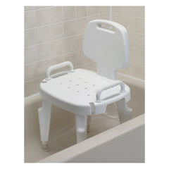 BENCH, BATH W/BCK & ARMS BRN