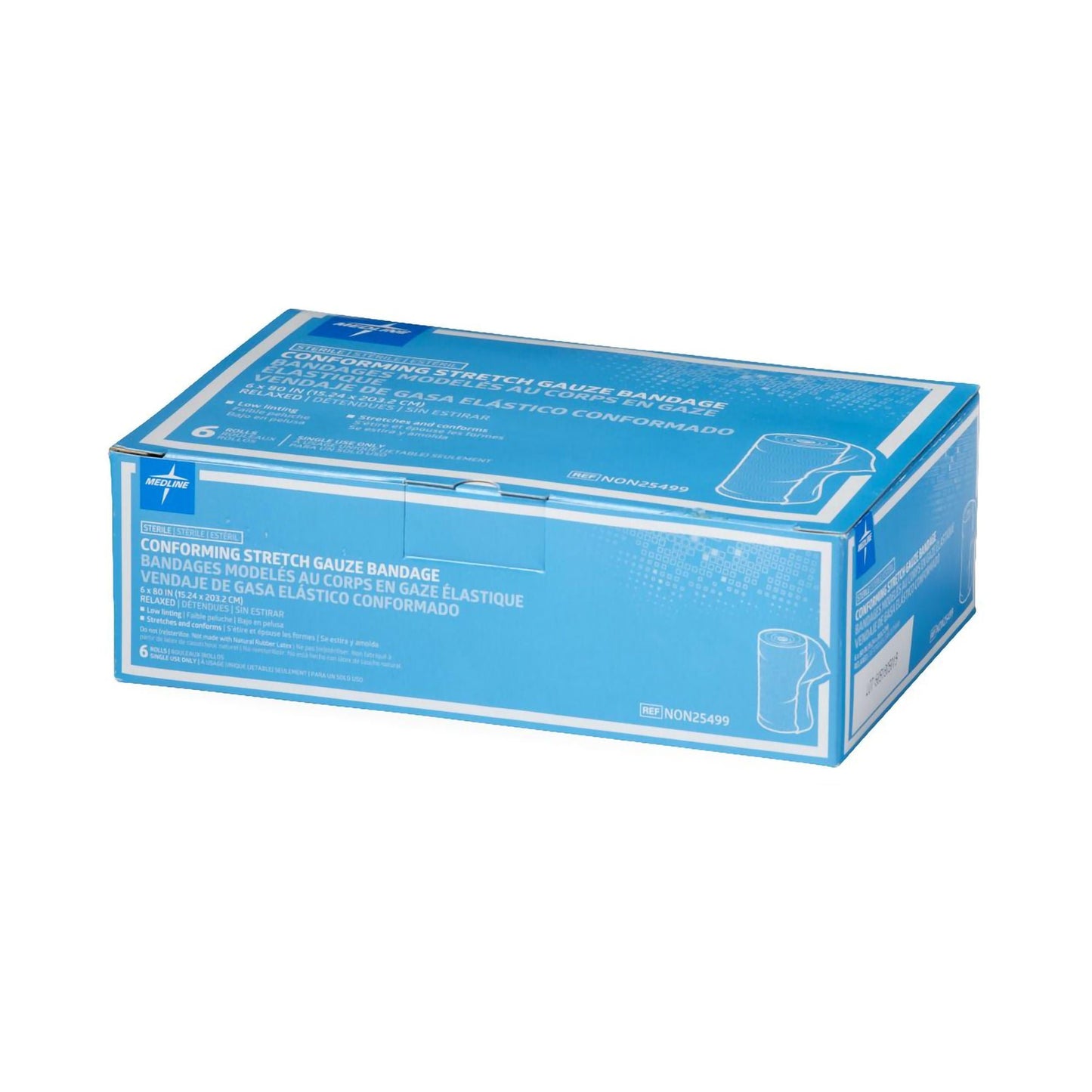 BANDAGE, GAUZE SOFFORM STR LF 6"X80" (6/BX 8BX/CS)