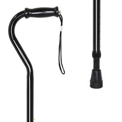CANE, OFFSET HD STEEL BLK (6/CS)