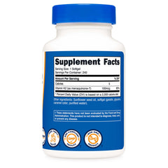 VITAMIN, SGEL K2 MK-7 100MCG (240/BT 12BT/CS)