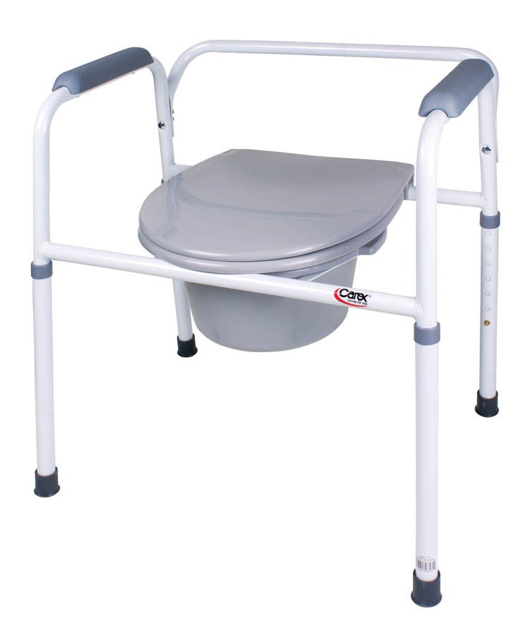 COMMODE, BEDSIDE STEEL WHT/CRM(2/CS) CAREXH