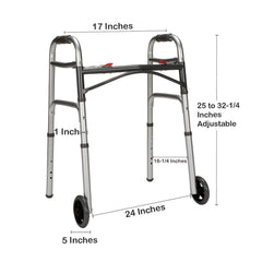 WALKER, FOLDING JR 350LB W/5" WHEELS