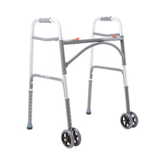 WALKER, FOLDING STEEL W/WHLS HVY DUTY ADLT 500LB (2/CS)
