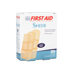 BANDAGE, ADH SHEER ASSORTED (80/BX 24BX/CS)