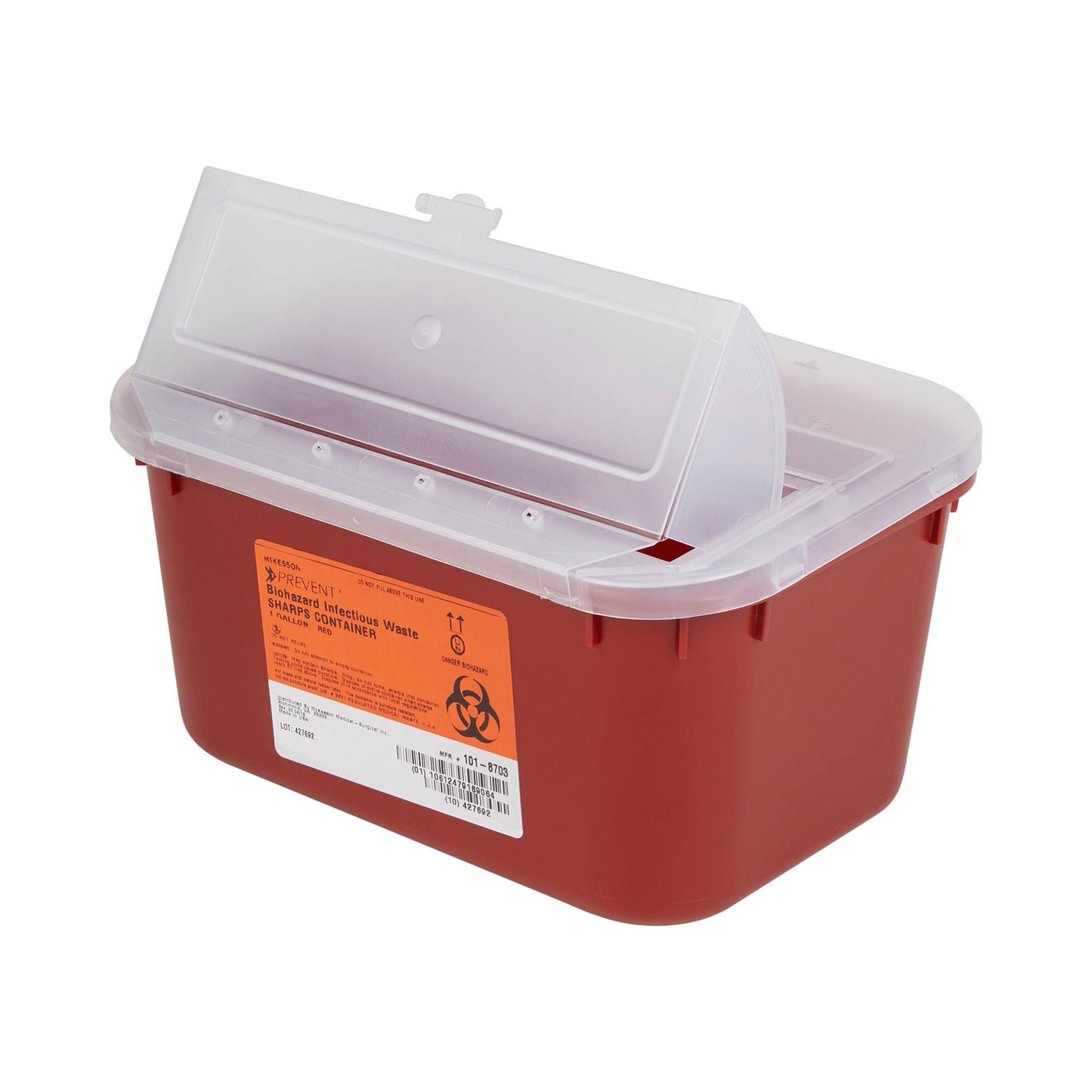 CONTAINER, SHARPS RED 1GL STACKABLE (24/CS)