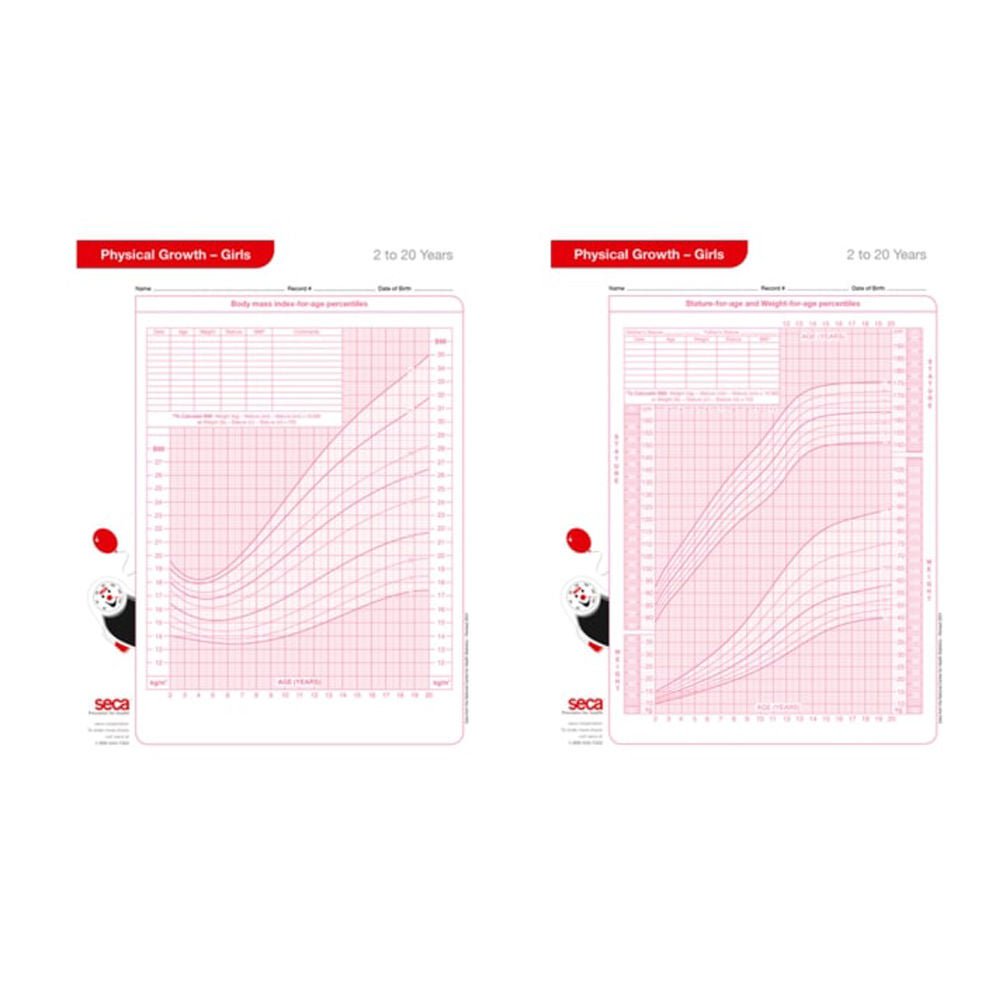 CHART, GROWTH GIRLS 2-20YRS (100/PK)