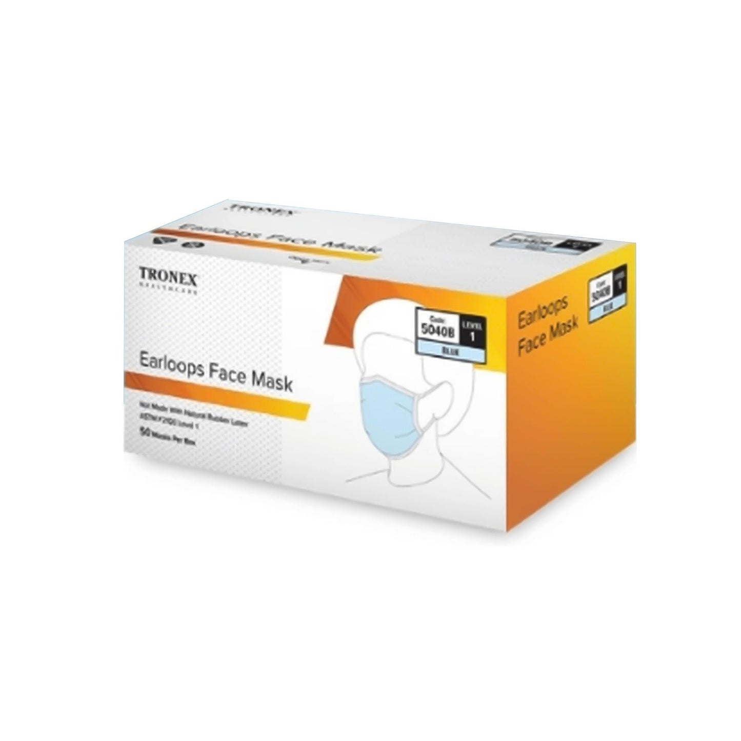 MASK, FACE PROC W/EARLOOP BLU (50/BX 6BX/CS)