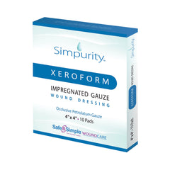 DRESSING, XEROFORM IMPREGNATEDGAUZE 4"X4" (10/BX 10BX/CS)
