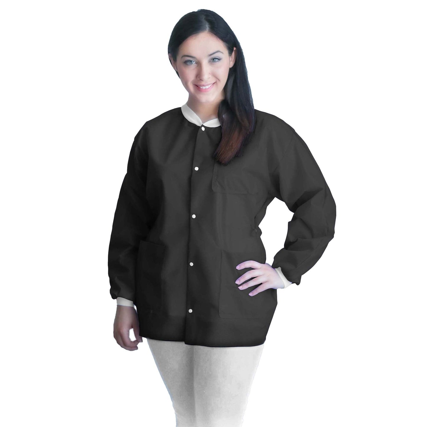 COAT, LAB FITME BLK 2XLG (10/BG 5BG/CS)