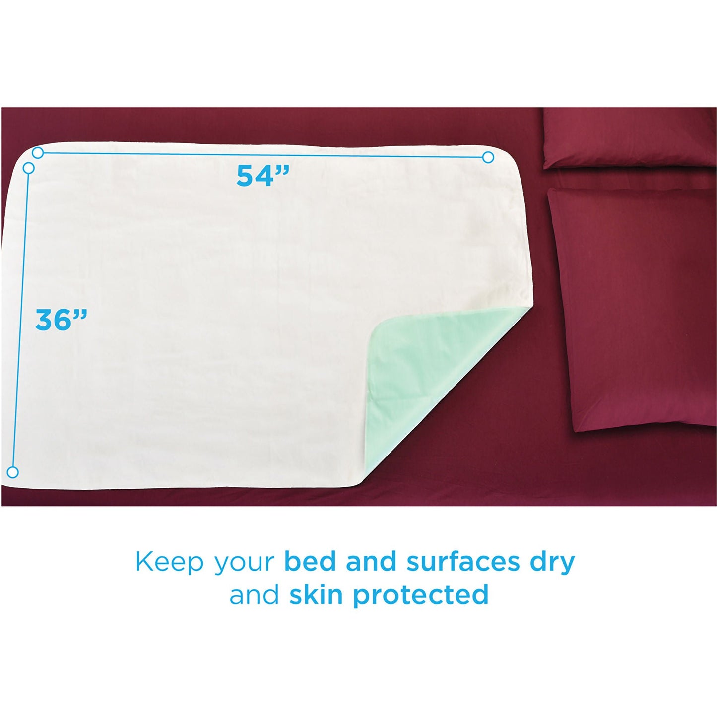 UNDERPAD, WHT 36"X54"