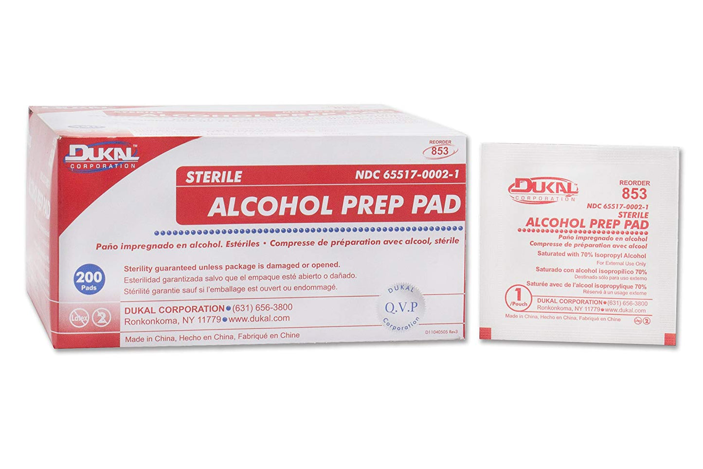 ALCOHOL PREP PAD ST MED 200/BX 20/CS 2PLY LTXFR