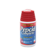 PEPCID COMPLETE, TAB CHEW 10-800-165MG BERRY (50/B