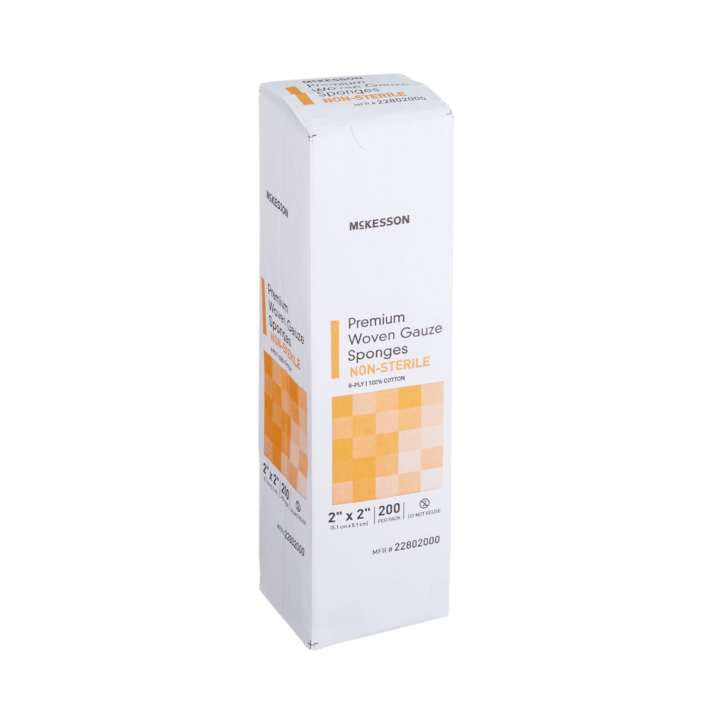 SPONGE, GAUZE 8PLY H-FOLD N/S 2"X2" (200/PK 25PK/CS)