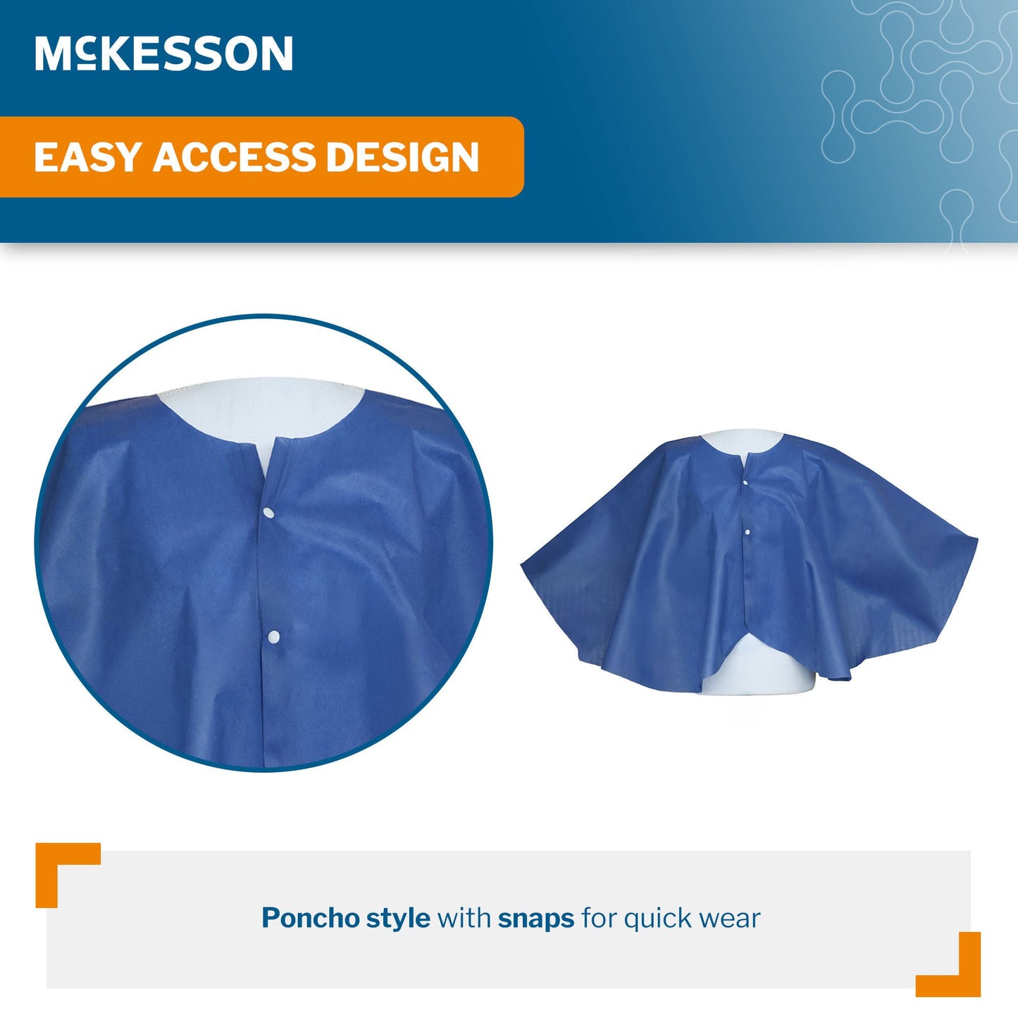 CAPE, EXAM MAMMO PONCHO W/SNAPS 4XLG (50/CS)