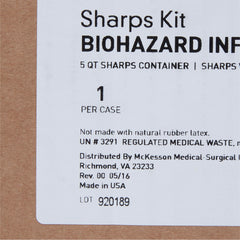 CABINET, SHARPS W/GLOVE HOLDER