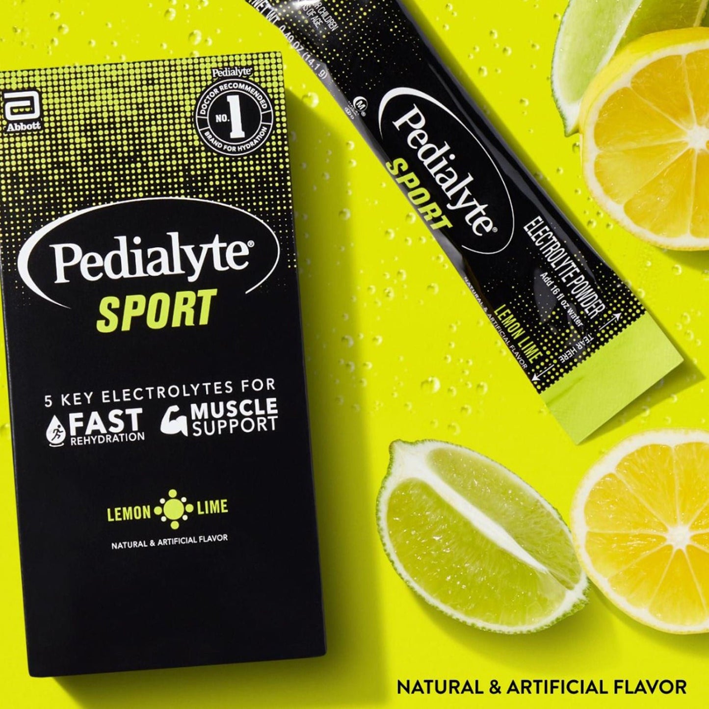 PEDIALYTE, PDR SPORT LEMON LIME 14.1GM (6/PK 6PK/CS)