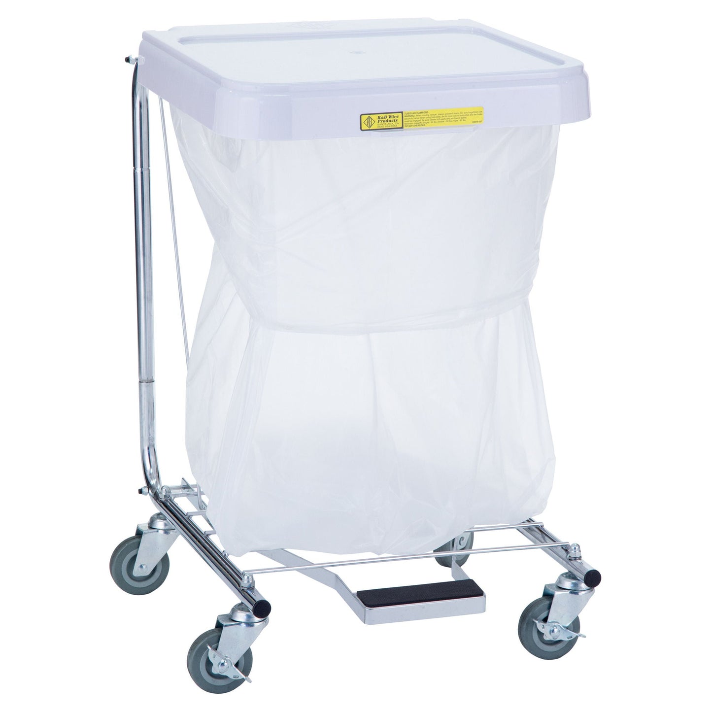 HAMPER, SINGLE W/FT PEDAL & LID MED DUTY 28"