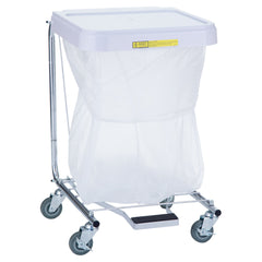 HAMPER, SINGLE W/FT PEDAL & LID MED DUTY 28"