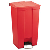 CAN, WASTE RUBBERMAID STEP-ON MOBILE RED 23GL