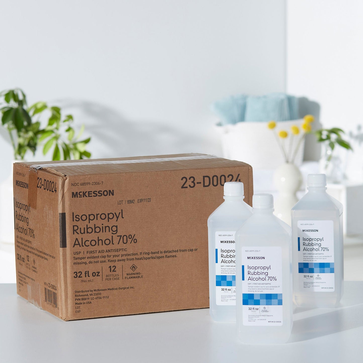 ALCOHOL, ISOPROPYL 70% QT (12/CS)