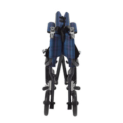 WHEELCHAIR, TRANSPORT 19" BLU D/S