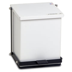 RECEPTACLE, WASTE STEP-ON WHT 16QT