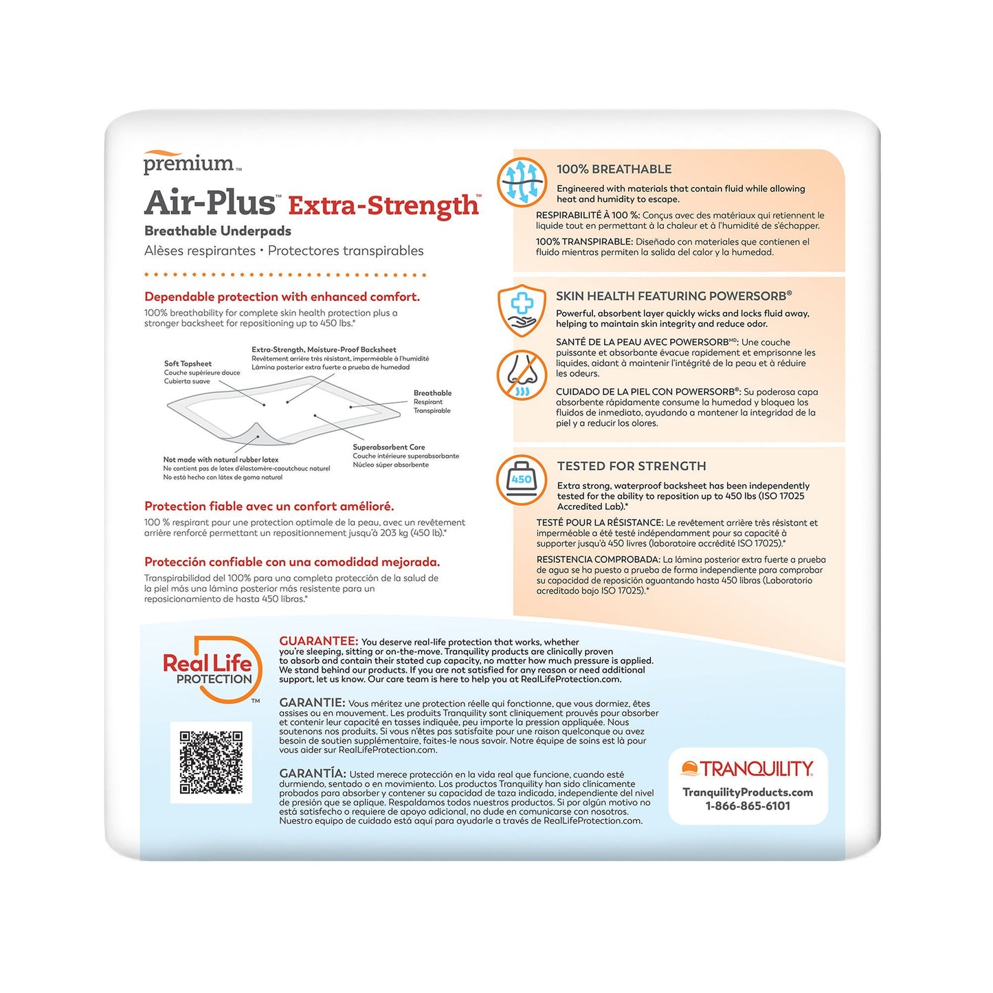 UNDERPAD, INCONT TRANQUILITY AIR-PLUS 30"X36" (10/BG 4/CS)