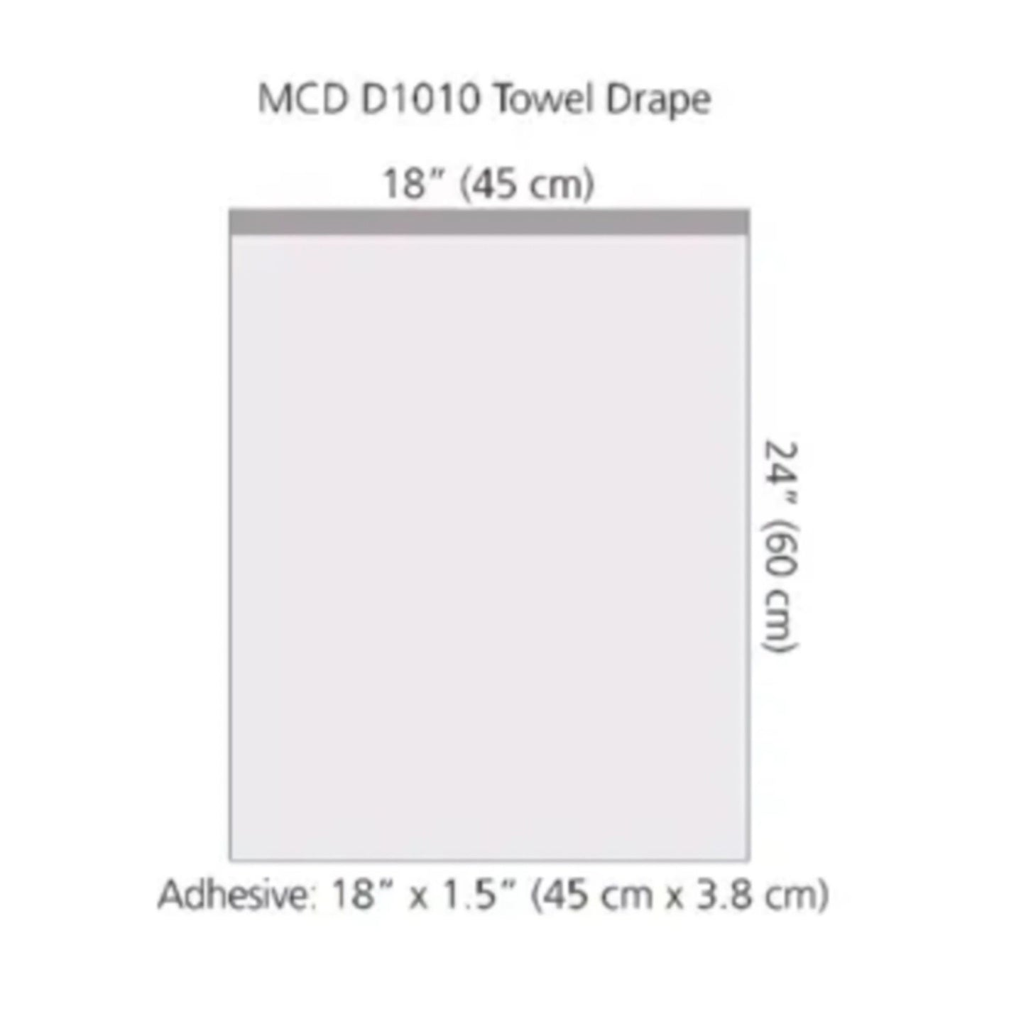 DRAPE, SURG TOWEL ADH 18"X24" (10/BX 1BX/CS)