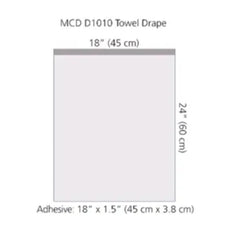 DRAPE, SURG TOWEL ADH 18"X24" (10/BX 1BX/CS)