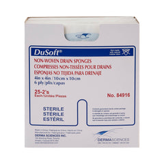 SPONGE, SPLIT HI-ABSRB 4"X4" 6PLY STR (25PK/BX 12BX/CS)