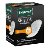 PAD, DEPEND SHIELDS MEN REG (58/PK 3PK/CS)