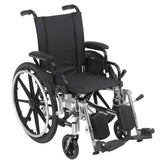 WHEELCHAIR, VIPER FLIP BCK DSKARM BLK 14" (1/CS)