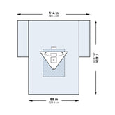 DRAPE, SURGICAL ORTHO KNEE HEAVY DUTY 114"X88"X116" (8/CS)