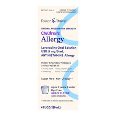 LORATADINE, SYRP FT CHILDRENS ALLERGY SUG/FREE GRAPE 4OZ