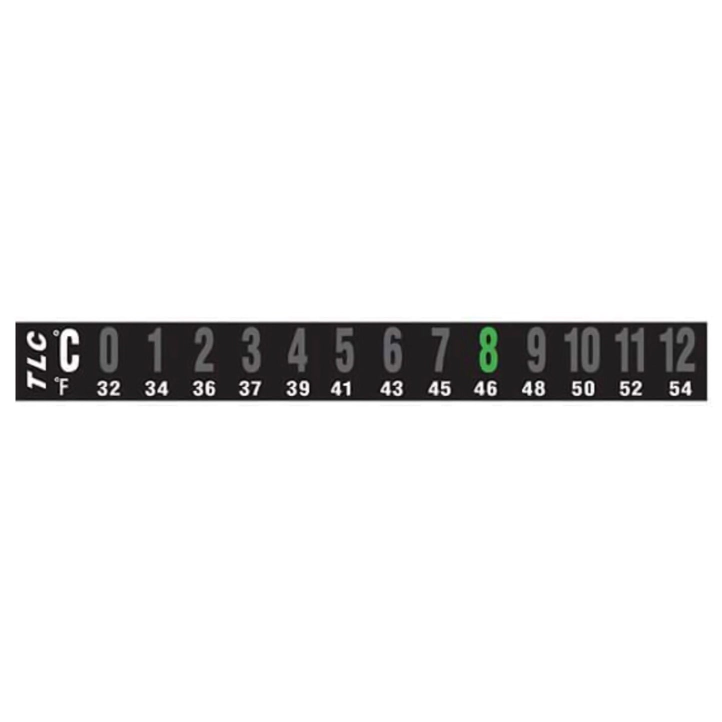 LABEL, TEMP REVERSIBLE 13PT HORIZONTAL 0-12C/32-54F (10/PK)