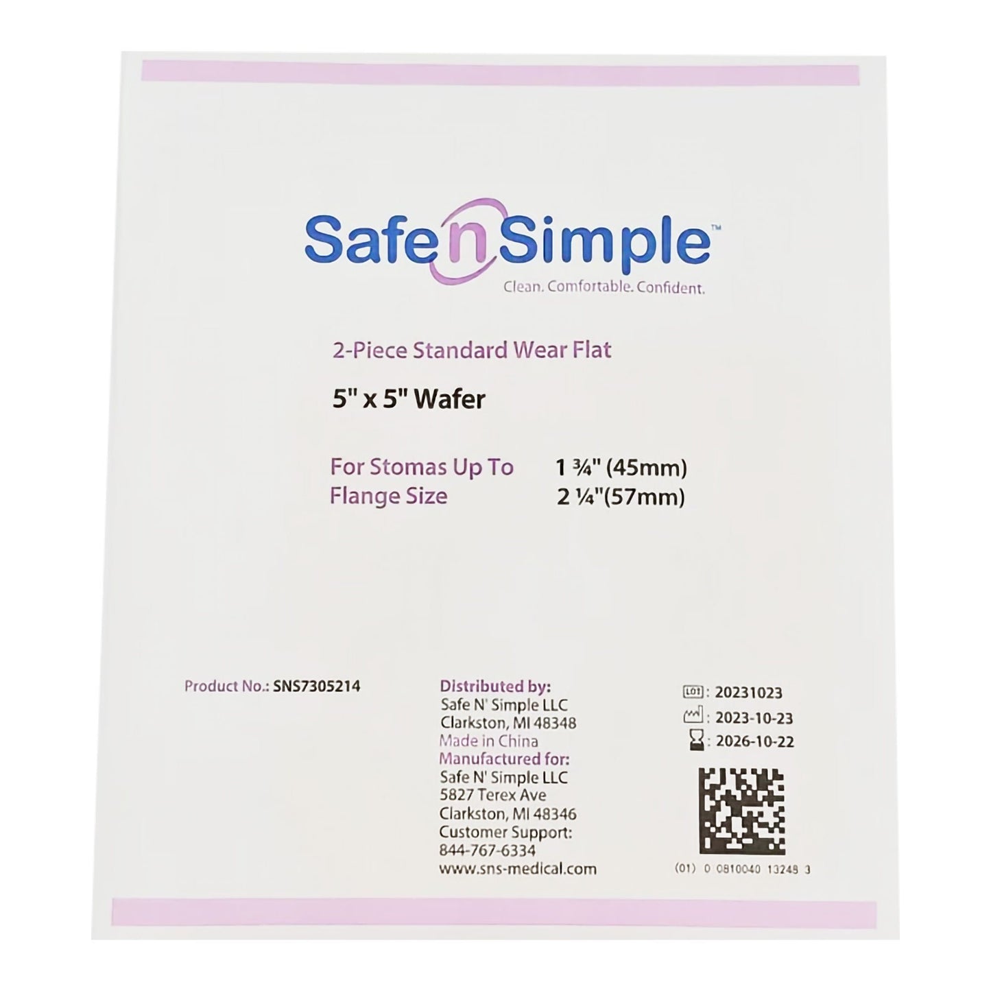 WAFER, OSTOMY 2PC STD TAPE COLLAR BGE 57MM 2 1/4" (10/BX)