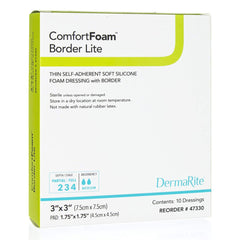 DRESSING, COMFORT FM BRDR LITE3X3 (10/BX)