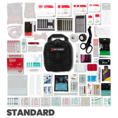 FIRST AID KIT, MYFAK STD 100PCNYLON BAG BLK 7.5X6.5X5"