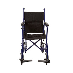 CHAIR, TRANS ALUM BLU 19"