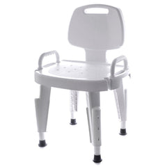 BENCH, BATH W/BCK & ARMS BRN