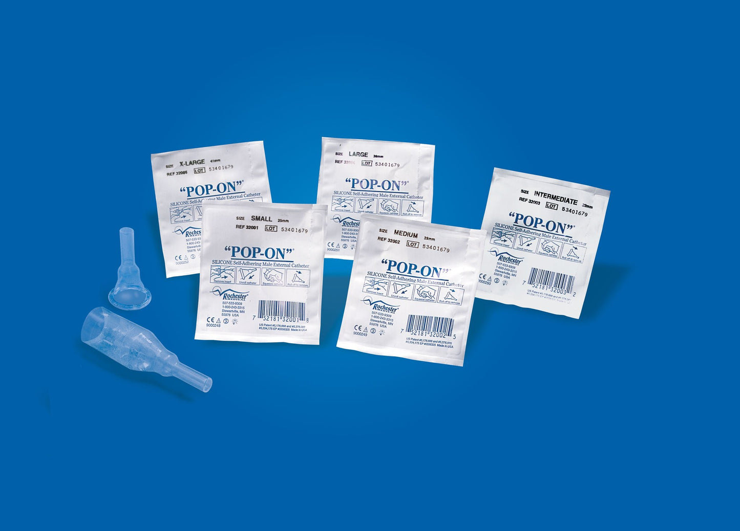 CATHETER, MALE EXTERNAL POP-ONLG (100/BX) RCHMED