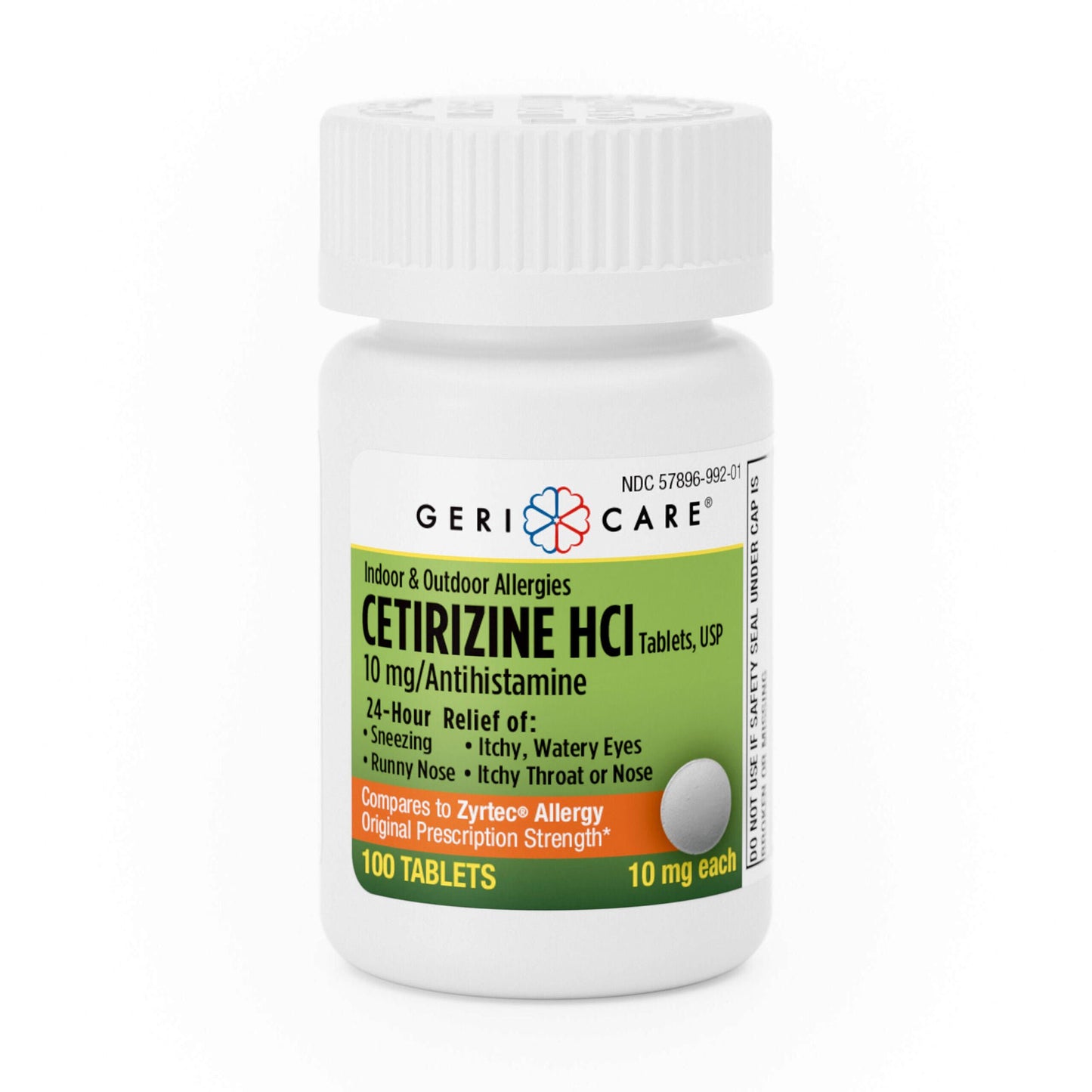 CETIRIZINE HCL, TAB 10MG (72BT/CS)