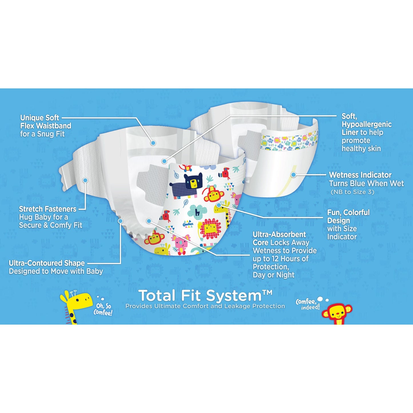 DIAPER, BABY COMFEES SZ7 (20/BG 4BG/CS)