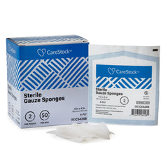 GAUZE, PERF 8PLY LF STR 4X4" (2/PK 50PK/BX 12BX/CS)